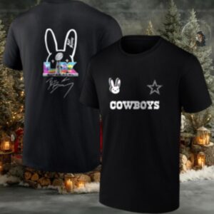 Dallas Cowboys x Bad Bunny Super Bowl LX logo signature bunny mascot shirt