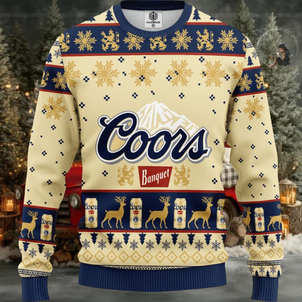 Deer Coors Banquet Beer Ugly Christmas Sweater 320 Deer Coors Banquet Beer Ugly Christmas Sweater 320