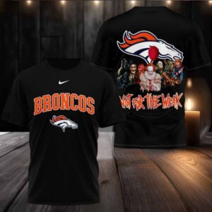 Denver Broncos 2025 NFL Not For The Weak Halloween All Over Print Logo Two Sided Shirt