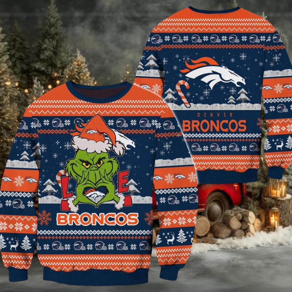 Denver Broncos NFL Grinch Football Limited Ugly Christmas Sweater Denver Broncos NFL Grinch Football Limited Ugly Christmas Sweater