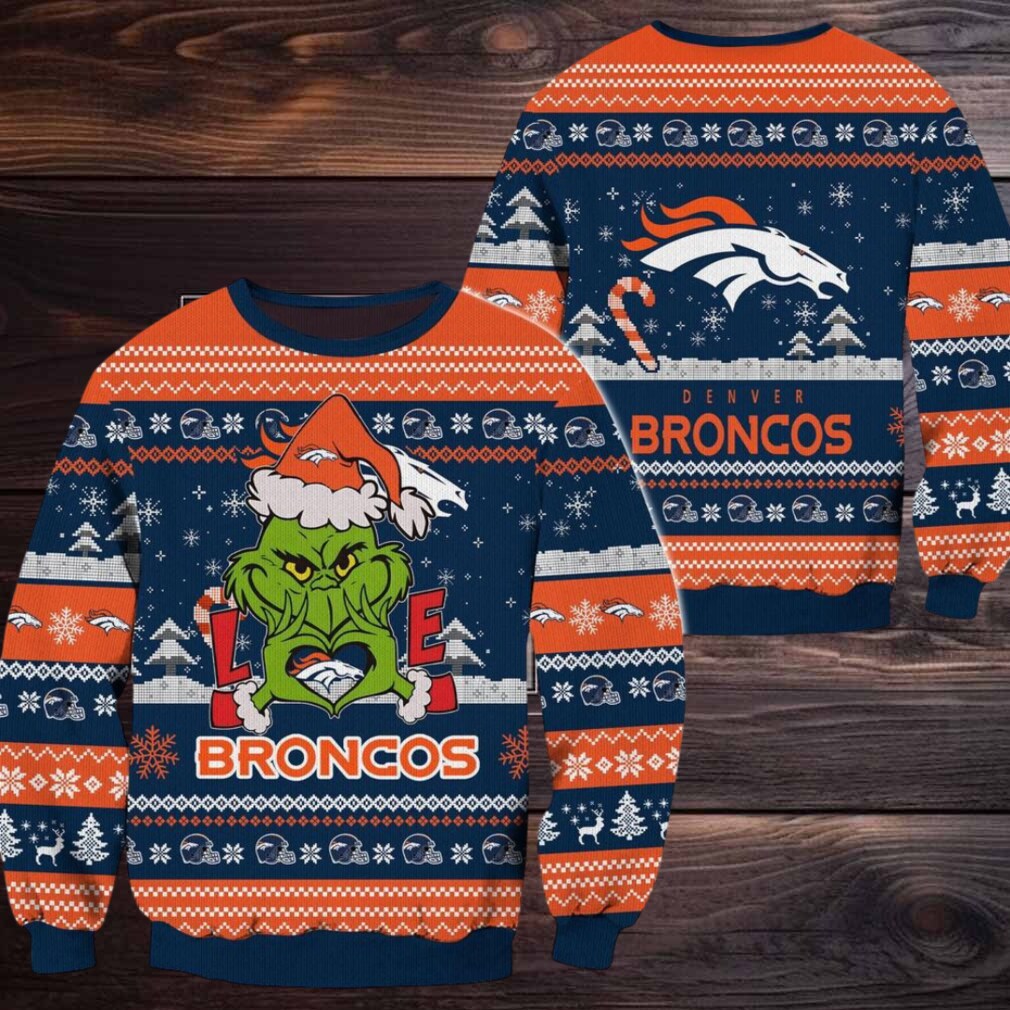 Denver Broncos NFL Grinch Football Limited Ugly Christmas Sweater Denver Broncos NFL Grinch Football Limited Ugly Christmas Sweater