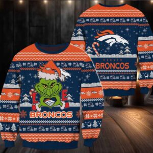 Denver Broncos NFL Grinch Football Limited Ugly Christmas Sweater