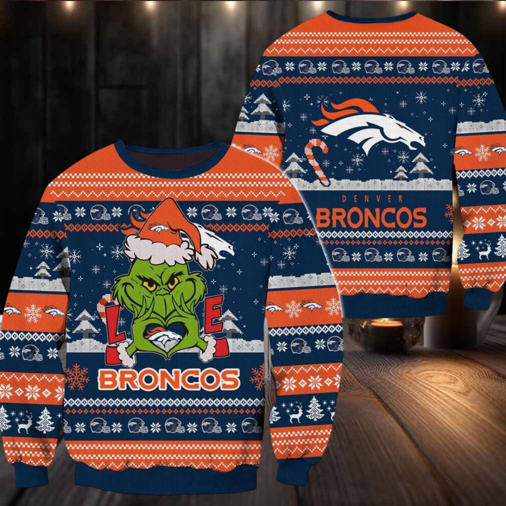 Denver Broncos NFL Grinch Football Limited Ugly Christmas Sweater Denver Broncos NFL Grinch Football Limited Ugly Christmas Sweater