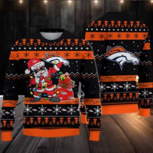 Denver Broncos Santa Claus Ugly Christmas Sweater