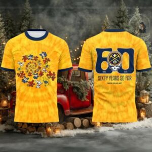 Denver Nuggets 2025 Grateful Dead Band Sixty Years So Far Celebration Tshirt Hoodie