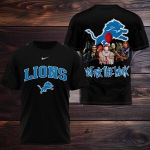 Detroit Lions 2025 NFL Not For The Weak Halloween All Over Print Logo Two Sided Shirt
