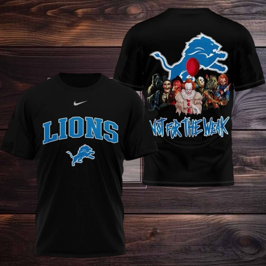 Detroit Lions 2025 NFL Not For The Weak Halloween All Over Print Logo Two Sided Shirt