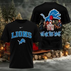 Detroit Lions 2025 NFL Not For The Weak Halloween All Over Print Logo Two Sided Shirt