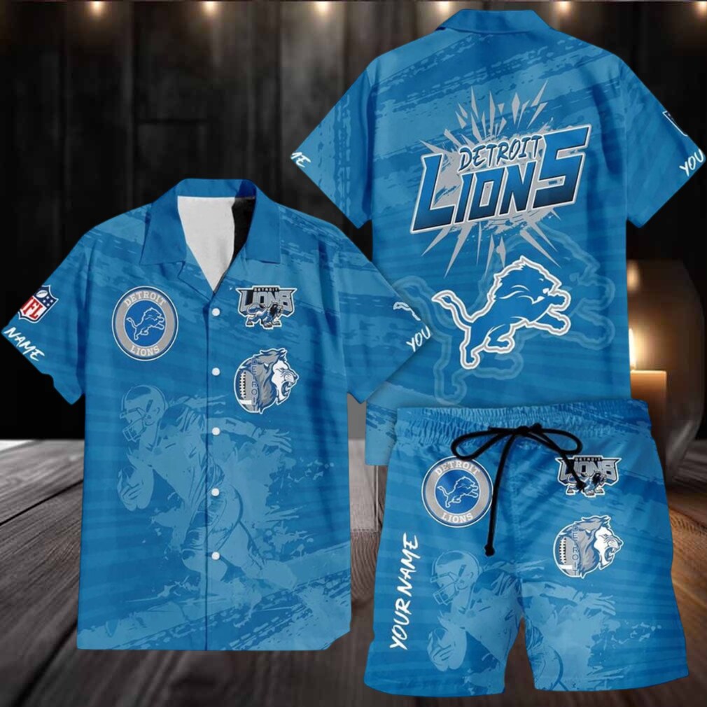 Detroit Lions Combo Hawaiian Shirt And Shorts Detroit Lions Combo Hawaiian Shirt And Shorts