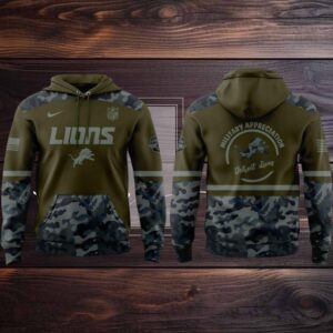 Detroit Lions Military Appreciation Month 2025 Veteran Honor Hoodie T Shirt