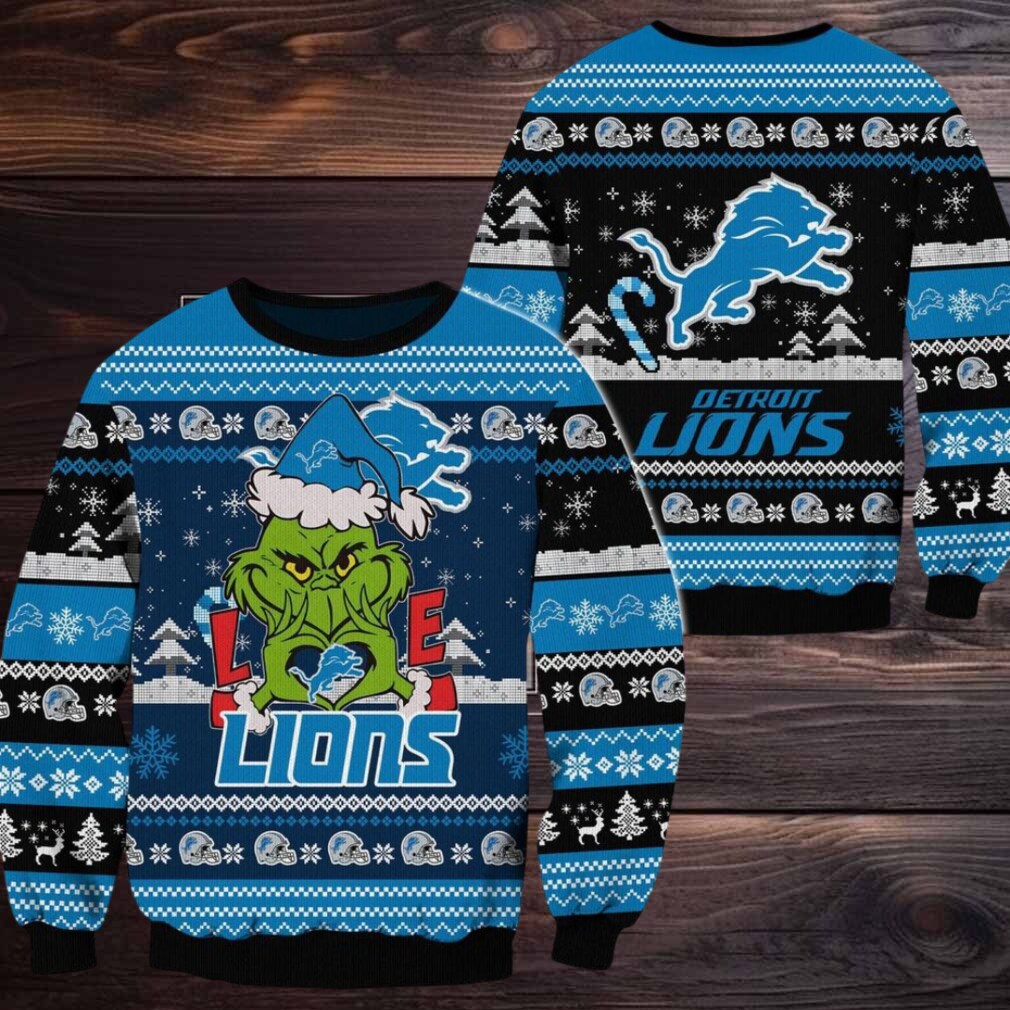 Detroit Lions NFL Grinch Football Limited Ugly Christmas Sweater Detroit Lions NFL Grinch Football Limited Ugly Christmas Sweater