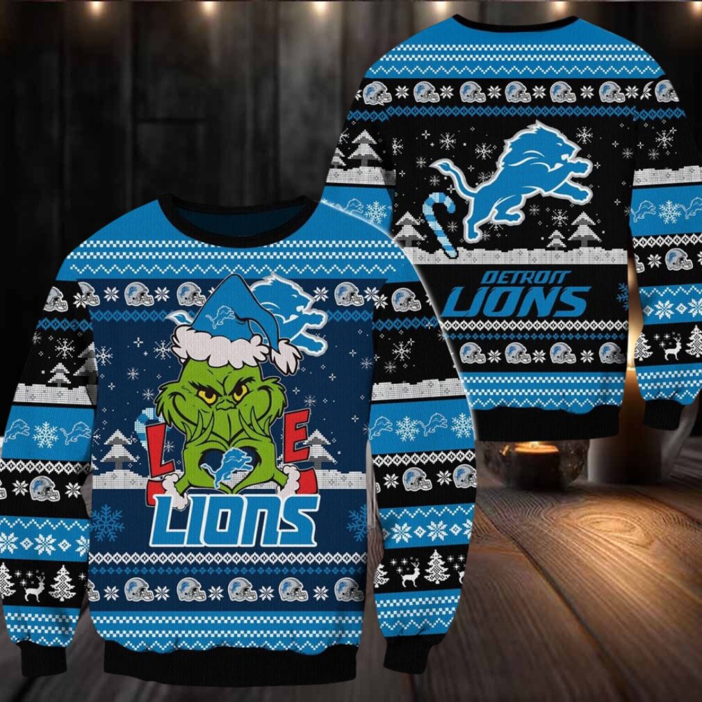 Detroit Lions NFL Grinch Football Limited Ugly Christmas Sweater Detroit Lions NFL Grinch Football Limited Ugly Christmas Sweater