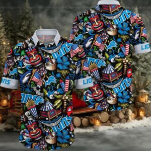 Detroit Lions Tiki Me Off Hawaiian Shirt, Detroit Lions Aloha Shirt Detroit Lions Tiki Me Off Hawaiian Shirt, Detroit Lions Aloha Shirt