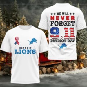 Detroit Lions We Will Never Forget 9.11 Patriot Day Shirt
