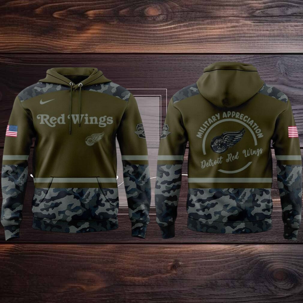 Detroit Red Wings Military Appreciation Night 2025 Honor With Love Hoodie T Shirt Detroit Red Wings Military Appreciation Night 2025 Honor With Love Hoodie T Shirt