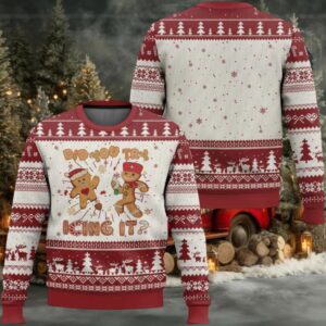 Did You Try Icing It Gingerbread Man Nurse Ugly Christmas Sweater