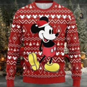 Disney Mickey Mouse Ugly Sweater Gifts, Disney Mickey Mouse Gift For Fans Ugly Sweater