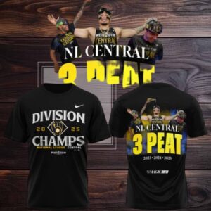 Division 2025 Champs National League Central DO IT FOR UECK The 2025 Brewers’ playoff Logo Two Sided Shirt