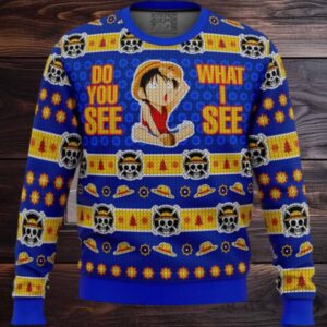 Do You See What I See Monkey D Luffy One Piece Ugly Christmas Sweater