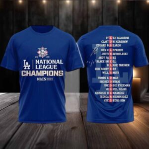 Dodgers National League Champions 2025 New Two sided Shirt