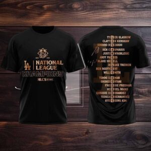 Dodgers National League Champions 2025 Two Sided Shirt