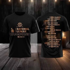 Dodgers National League Champions 2025 Two Sided Shirt