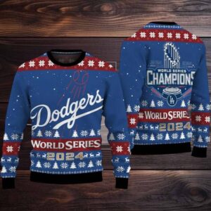 Dodgers World Series Ugly Christmas Sweater