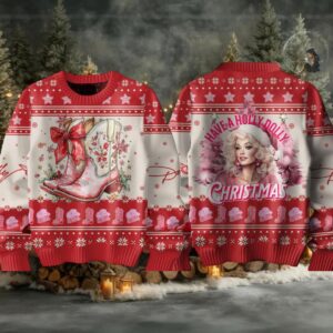 Dolly Have A Holly Dolly Parton Christmas Pink 2025 Ugly Sweater