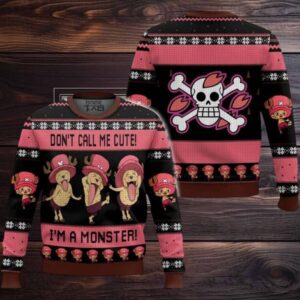 Don’t Call Me Cute I’m A Monster Chopper One Piece Ugly Christmas Sweater