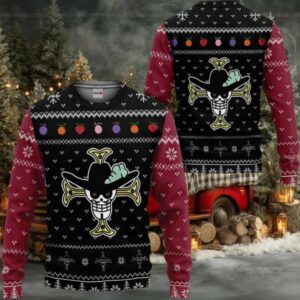 Dracule Mihawk Symbol One Piece Ugly Christmas Sweater