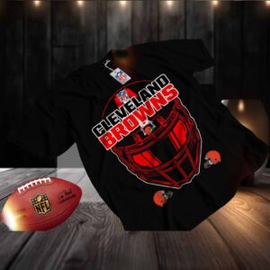 Cleveland Browns Black Helmet Graphic T Shirt