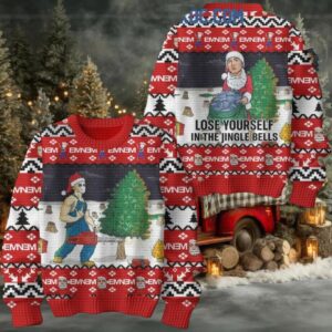 Eminem Lose Yourself In The Jingle Bells Merry Christmas Holidays Ugly Sweater