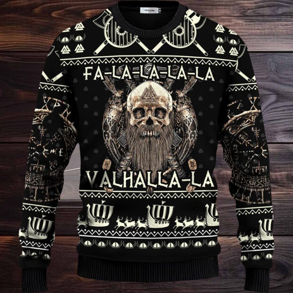 Falalalala Valhallala Viking Ugly Christmas Sweater Falalalala Valhallala Viking Ugly Christmas Sweater