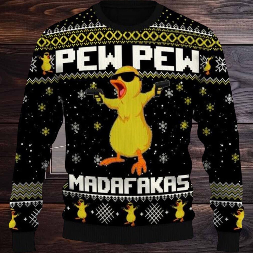 Fat Duck Pew Pew Madafakas Ugly Christmas Sweater Fat Duck Pew Pew Madafakas Ugly Christmas Sweater