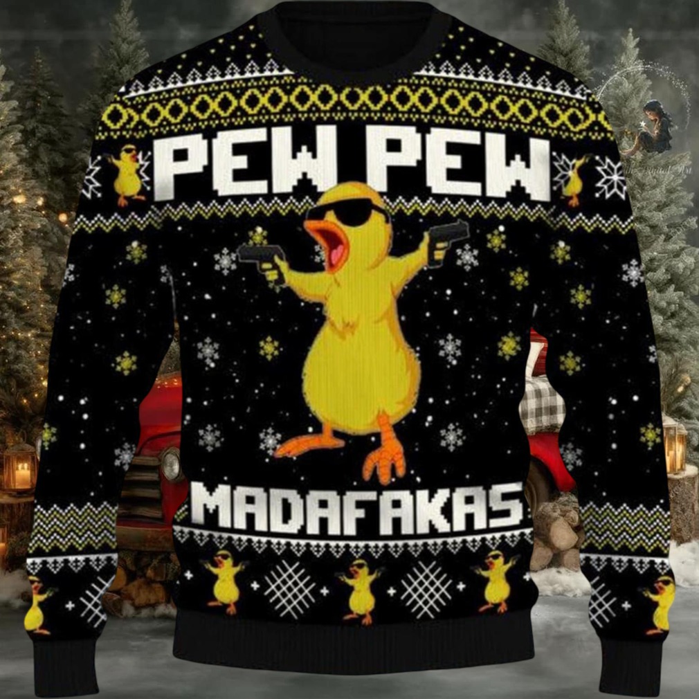 Fat Duck Pew Pew Madafakas Ugly Christmas Sweater Fat Duck Pew Pew Madafakas Ugly Christmas Sweater