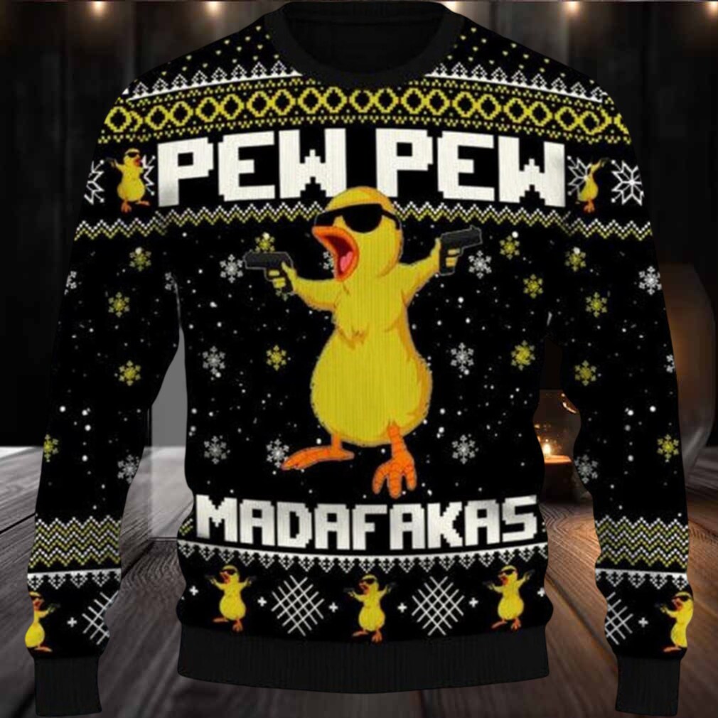 Fat Duck Pew Pew Madafakas Ugly Christmas Sweater Fat Duck Pew Pew Madafakas Ugly Christmas Sweater