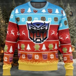 Festive Robot Inspired Ugly Christmas Sweater – Cozy Holiday Apparel For Fans
