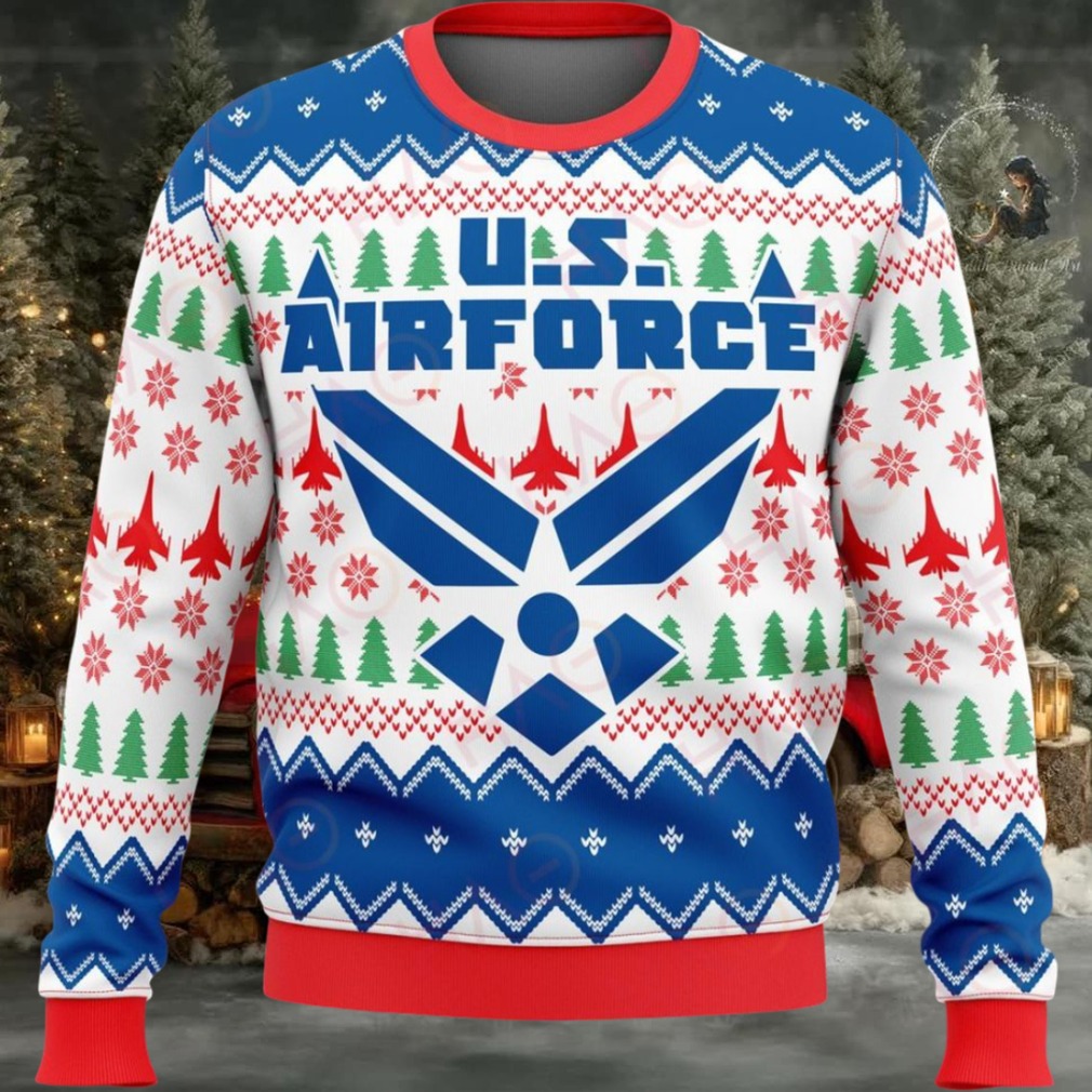 Festive U.S. Airforce Christmas Sweater – Cozy Holiday Knit For Fans Festive U.S. Airforce Christmas Sweater – Cozy Holiday Knit For Fans