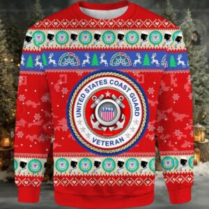 Festive Us Coast Guard Veteran Sweater – Perfect Holiday Gift For Proud Veterans