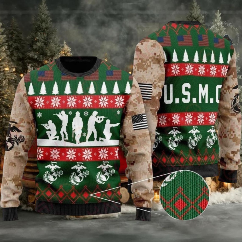 Festive Usmc Christmas Sweater – Military Camo Design With Patriotic Holiday Spirit Festive Usmc Christmas Sweater – Military Camo Design With Patriotic Holiday Spirit