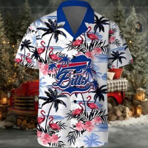 Flamingo Hibiscus Bills Hawaiian Shirt