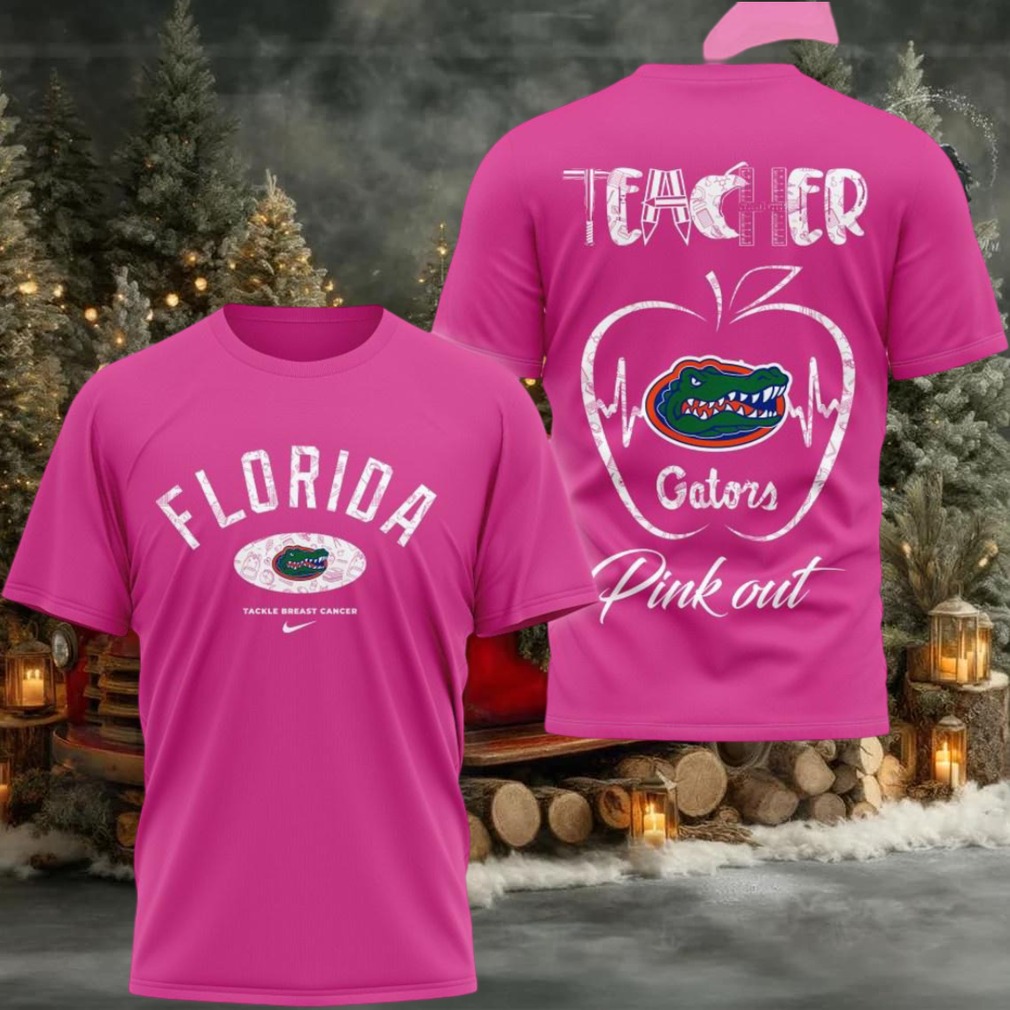 Florida Gators 2025 NCAA Teacher Tackle Breast Cancer Unisex 3D Shirt Florida Gators 2025 NCAA Teacher Tackle Breast Cancer Unisex 3D Shirt