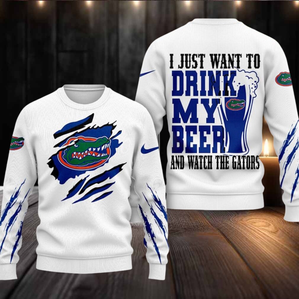 Florida Gators NCAA I Just Want To Drink My Beer And Watch Aggies Ugy Christmas Sweater Florida Gators NCAA I Just Want To Drink My Beer And Watch Aggies Ugy Christmas Sweater