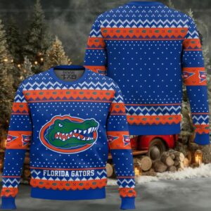 Florida Gators – Custom Name And Number Ugly Christmas Sweater