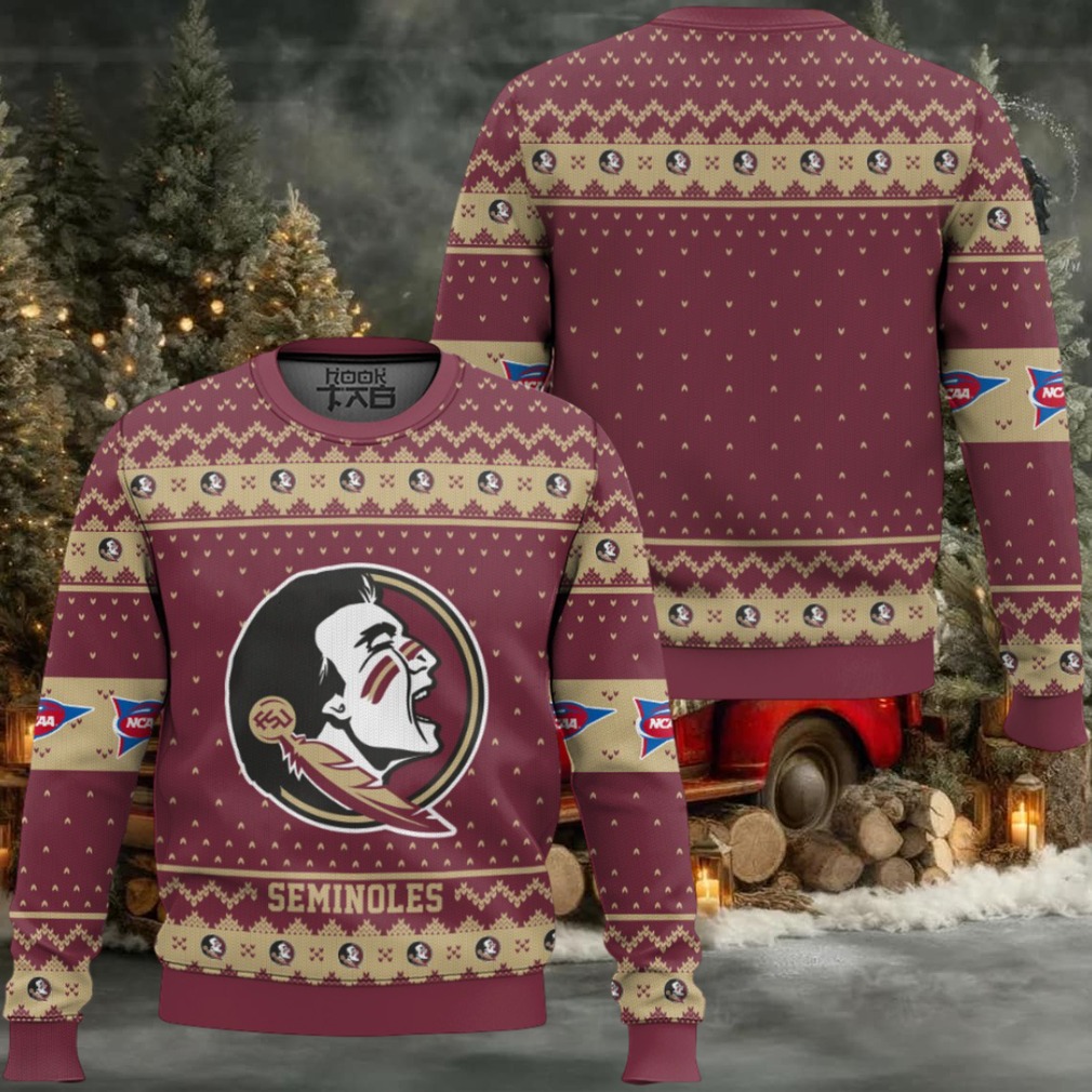 Florida State Seminoles – Custom Name And Number Ugly Christmas Sweater Florida State Seminoles – Custom Name And Number Ugly Christmas Sweater