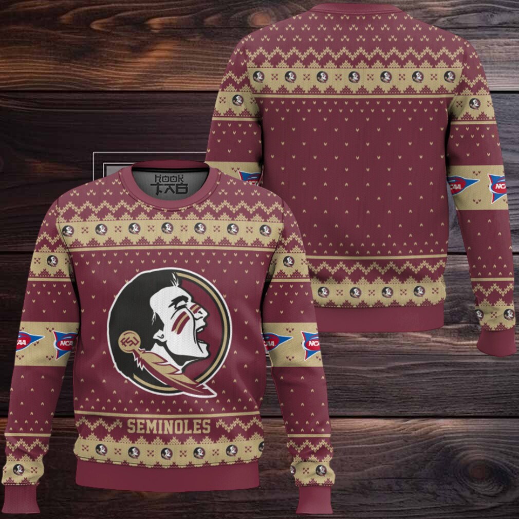 Florida State Seminoles – Custom Name And Number Ugly Christmas Sweater Florida State Seminoles – Custom Name And Number Ugly Christmas Sweater