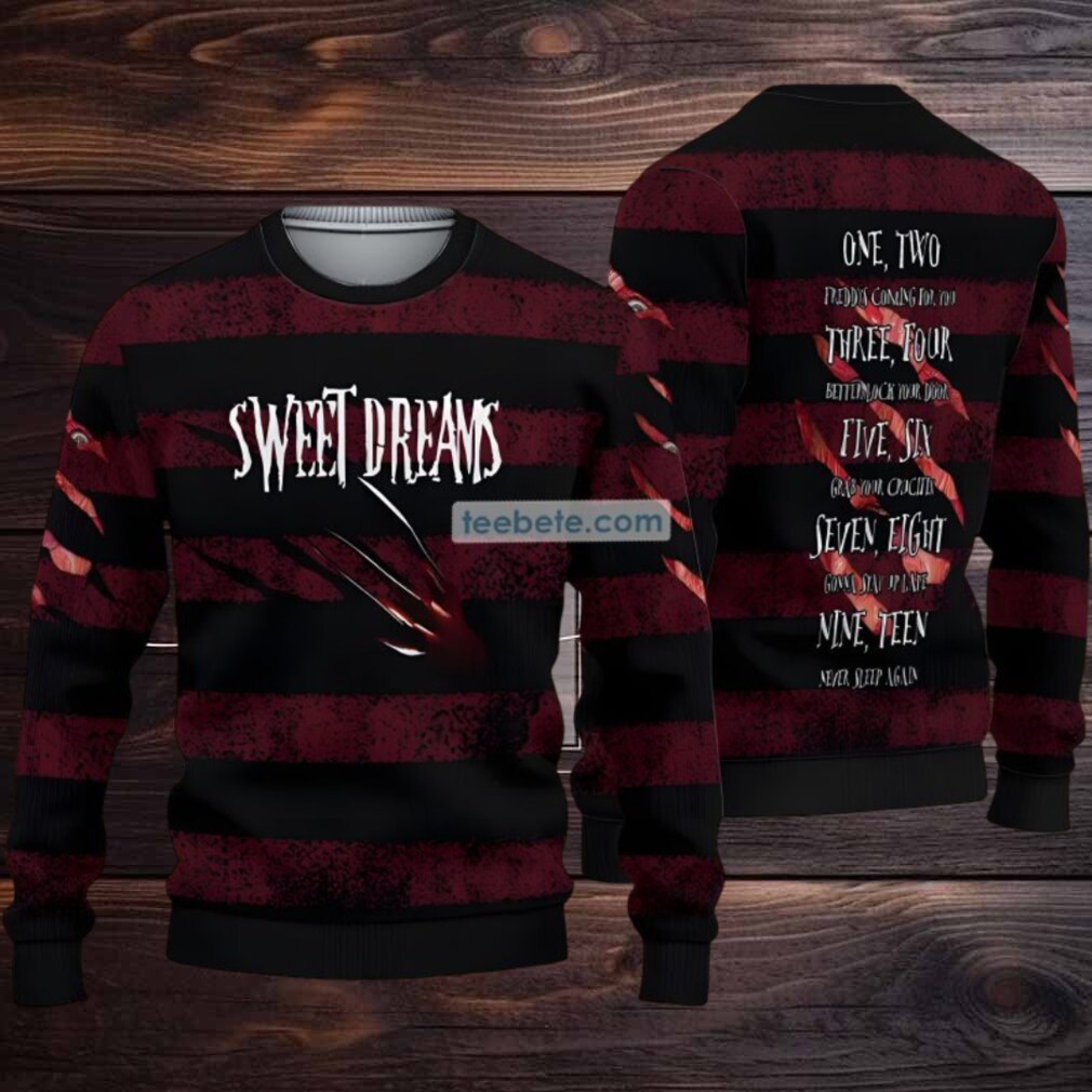 Freddy Krueger Horror Movie Ugly Xmas Sweaters Red Black Funny Freddy Krueger Horror Movie Ugly Xmas Sweaters Red Black Funny