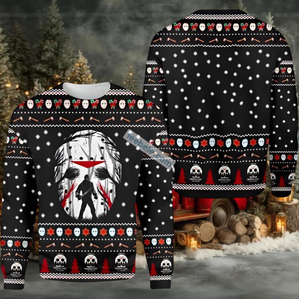 Friday The 13Th Jason Voorhees Ugly Xmas Sweater Black Friday The 13Th Jason Voorhees Ugly Xmas Sweater Black