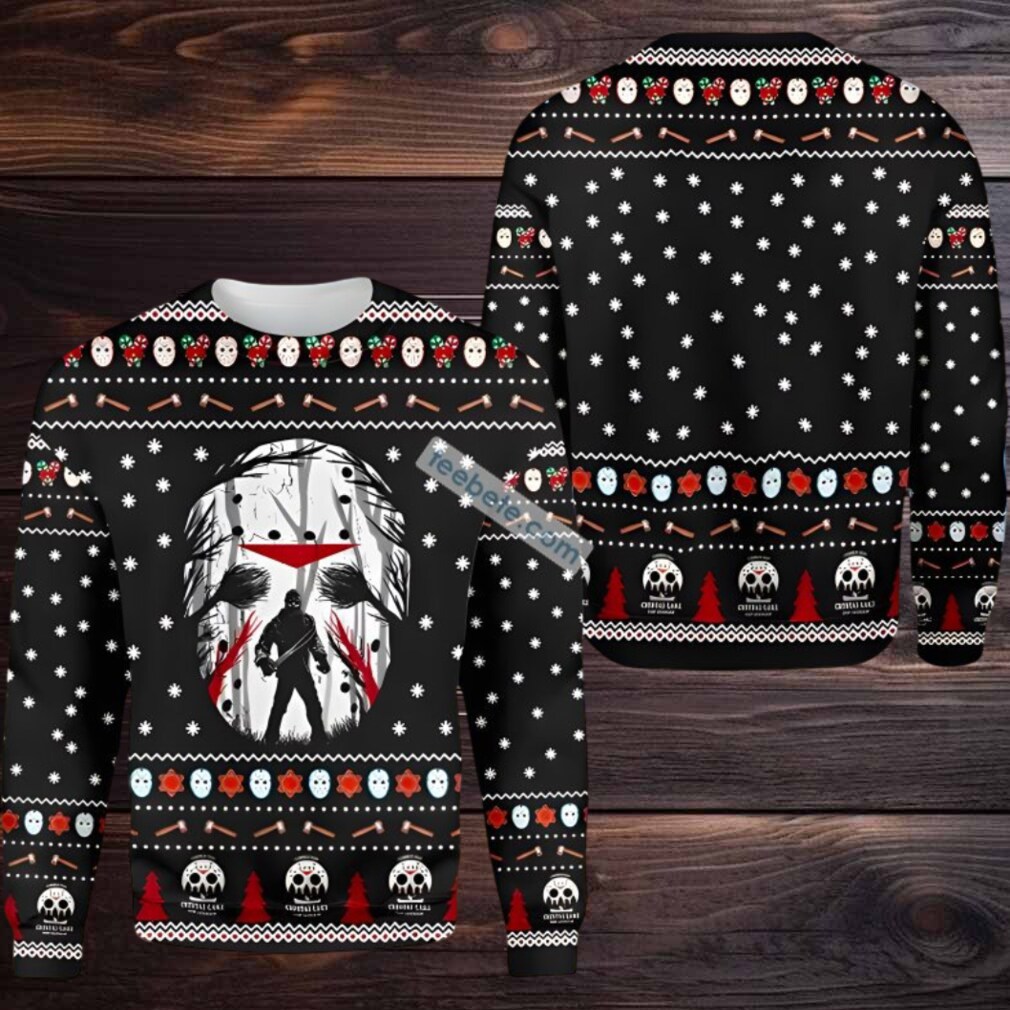 Friday The 13Th Jason Voorhees Ugly Xmas Sweater Black Friday The 13Th Jason Voorhees Ugly Xmas Sweater Black