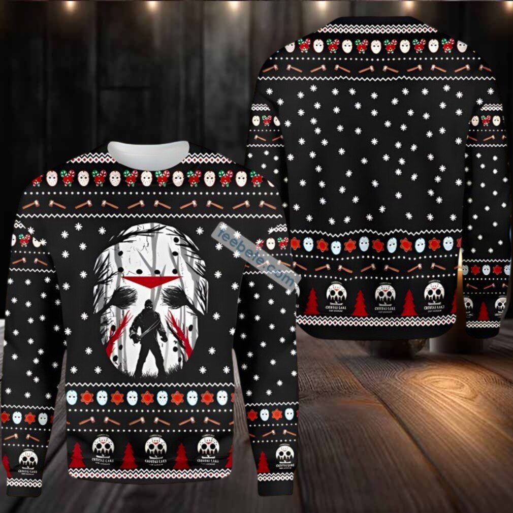 Friday The 13Th Jason Voorhees Ugly Xmas Sweater Black Friday The 13Th Jason Voorhees Ugly Xmas Sweater Black